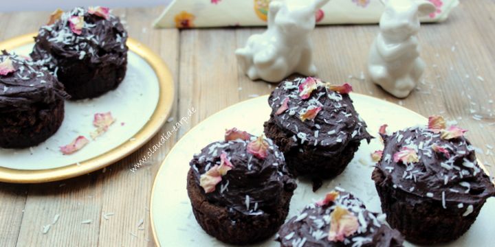 Vegane Schokoladen-Cupcakes mit Süßkartoffel