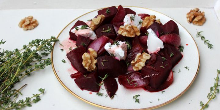 Rote-Bete-Salat mit Ziegenfrischkäse