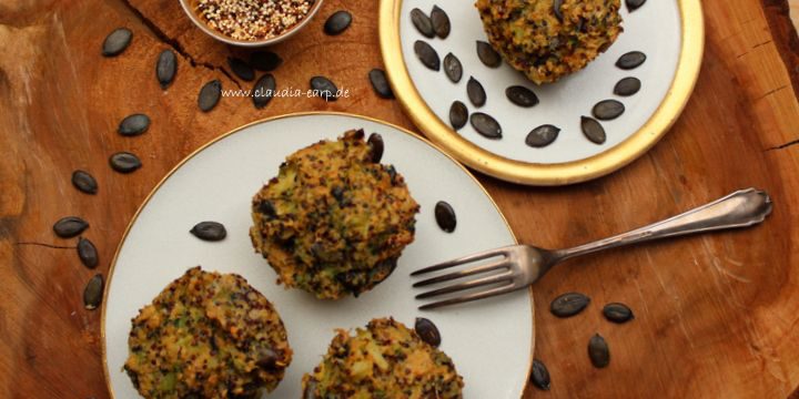 Quinoa-Brokkoli-Muffins mit Kürbiskernen