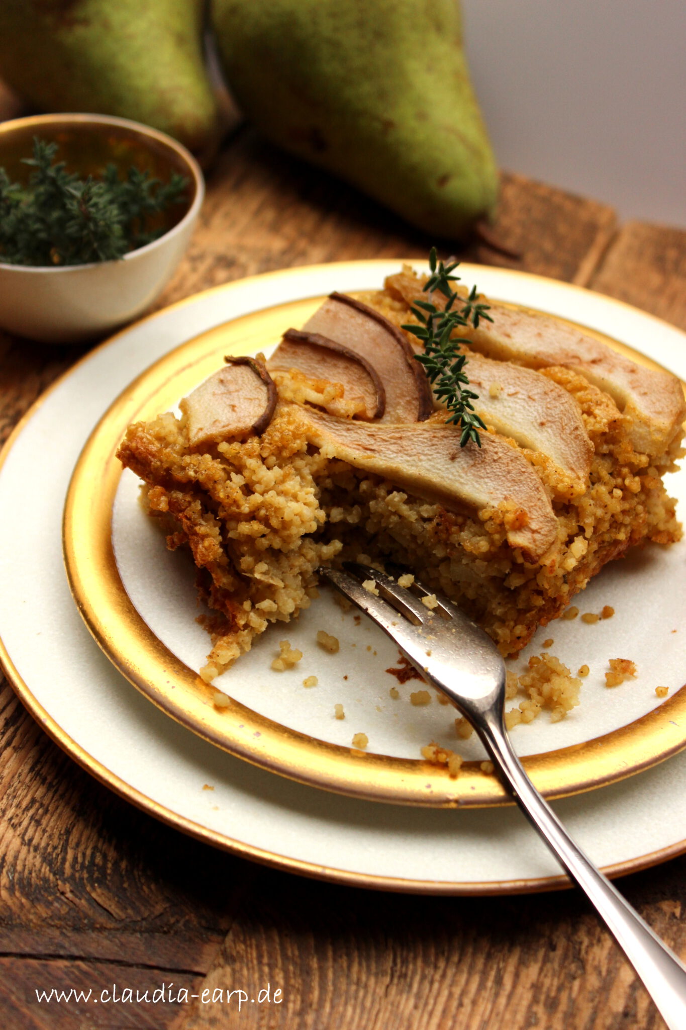 Hirseauflauf mit Birnen - Hustenlöser zum Genießen