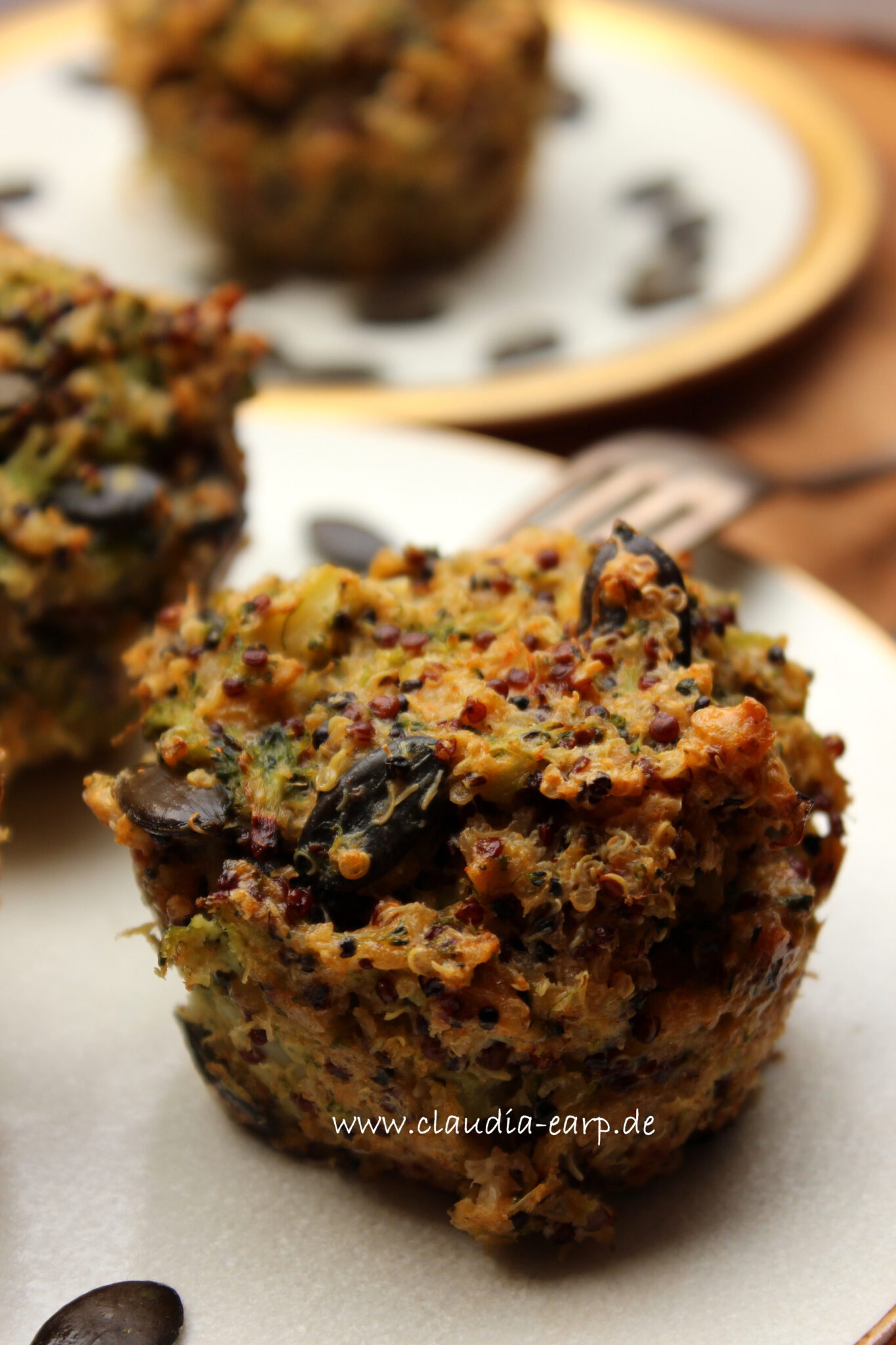 Quinoa-Brokkoli-Muffins mit Kürbiskernen