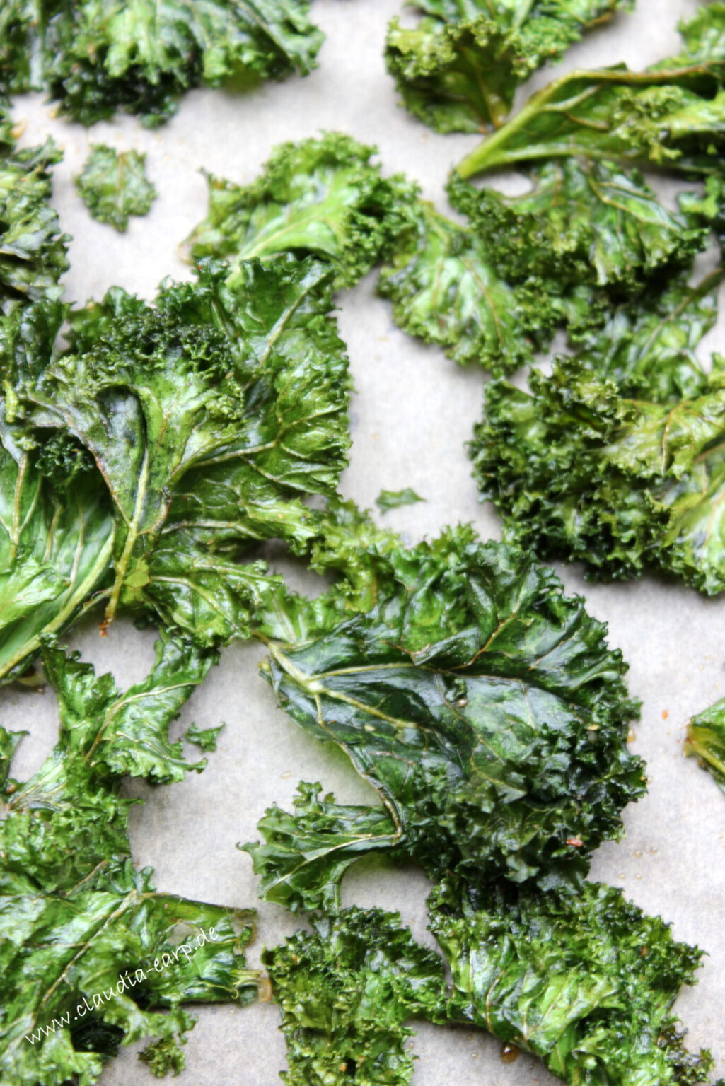 Grünkohl-Chips - gesunde Knabberei Grünkohl-Chips - gesunde Knabberei