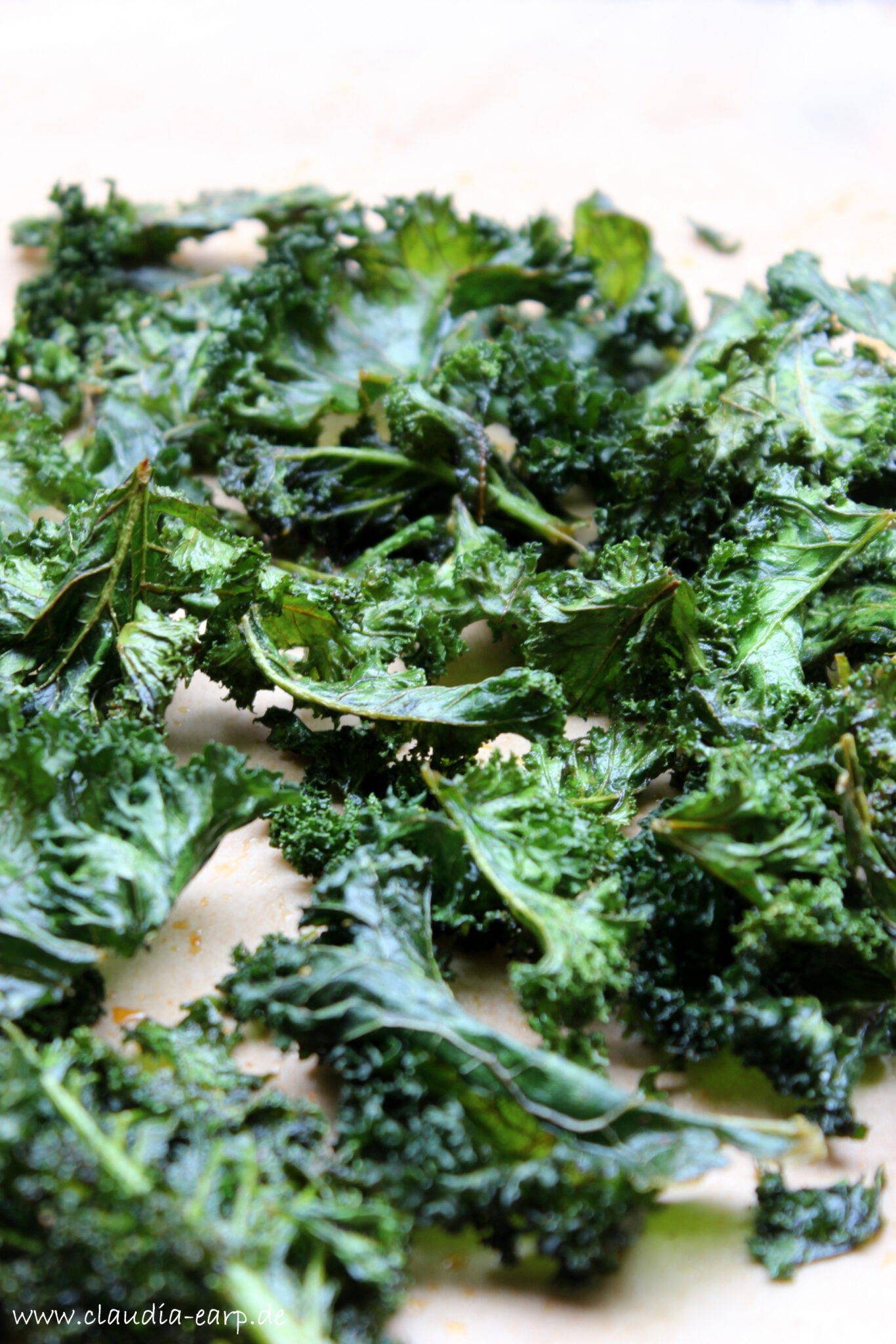 Grünkohl-Chips - gesunde Knabberei Grünkohl-Chips - gesunde Knabberei