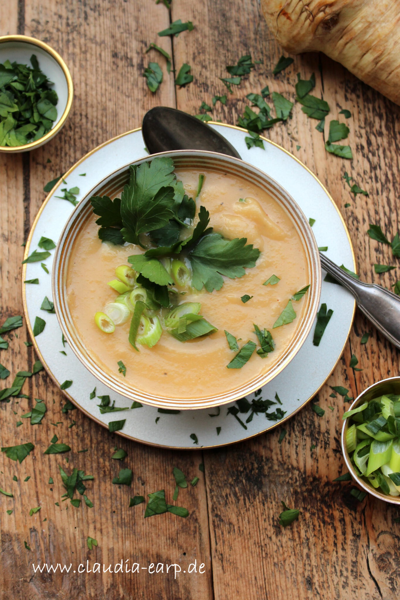 Pastinaken-Apfel-Suppe - eine feine cremige Suppe