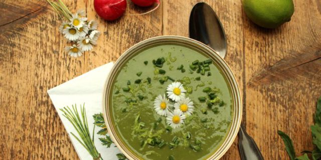 Detox-Suppe mit Spinat und Radieschenblättern - Claudia Earp