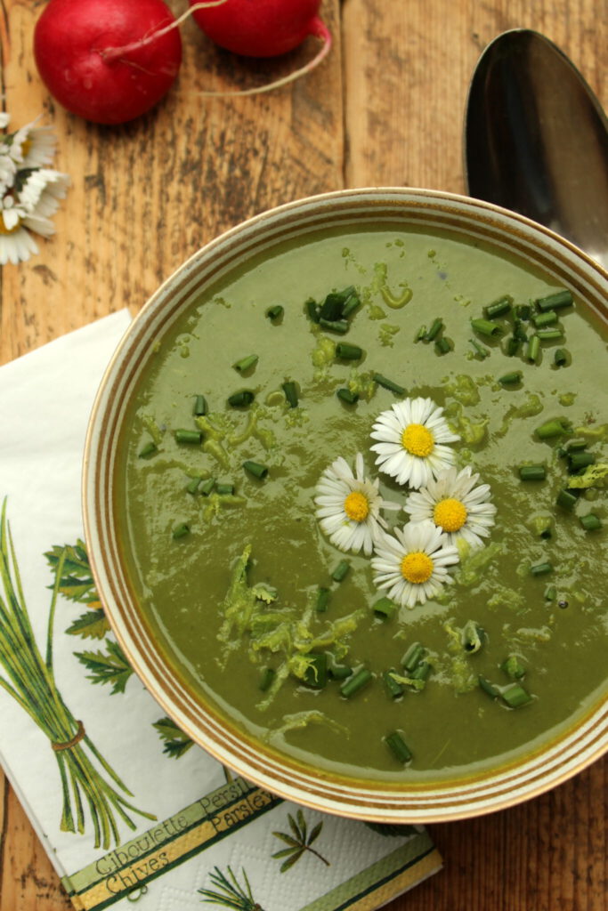 Detox-Suppe mit Spinat und Radieschenblättern - Claudia Earp