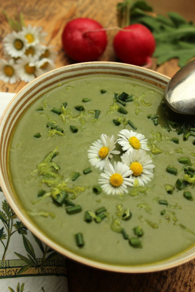 Detox-Suppe mit Spinat und Radieschenblättern - Claudia Earp